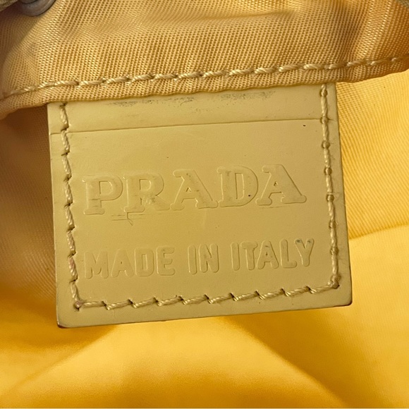 Prada yellow vela nylon drawstring pouch - Picture 10 of 12